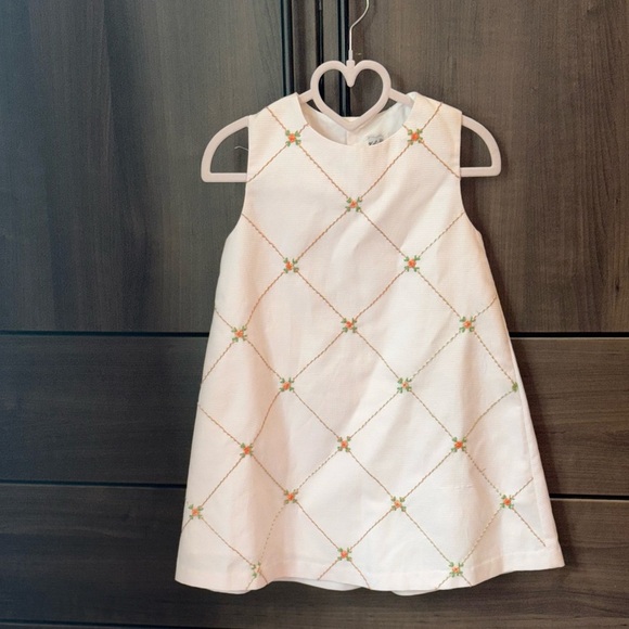 ATN TWIN MOMS! Kali Pink Kids Dress with Floral Accents - Picture 1 of 14